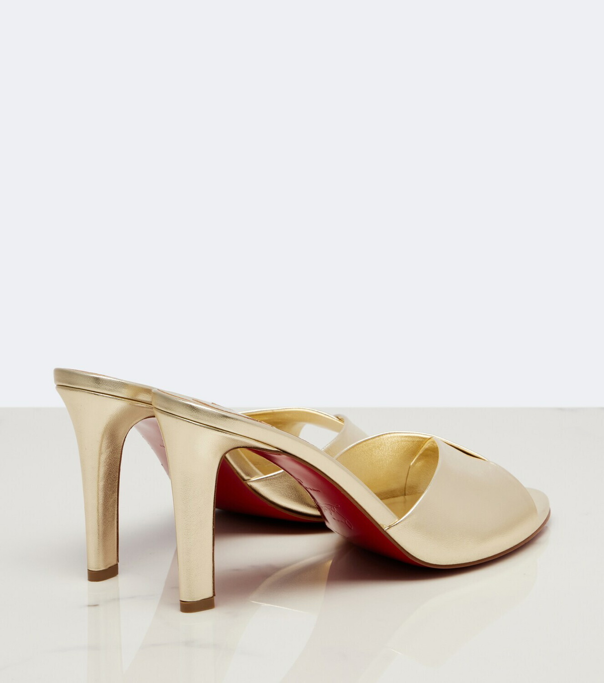 Christian Louboutin Fanny metallic leather mules
