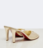 Christian Louboutin Fanny metallic leather mules