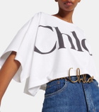 Chloé Logo cropped cotton jersey T-shirt