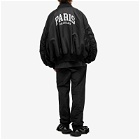 Balenciaga Men's Paris Varsity Jacket in Black