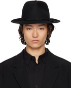YOHJI YAMAMOTO Black Wool Soft Hat