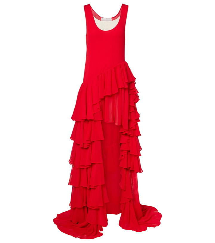 Photo: Xu Zhi Tiered asymmetric maxi dress
