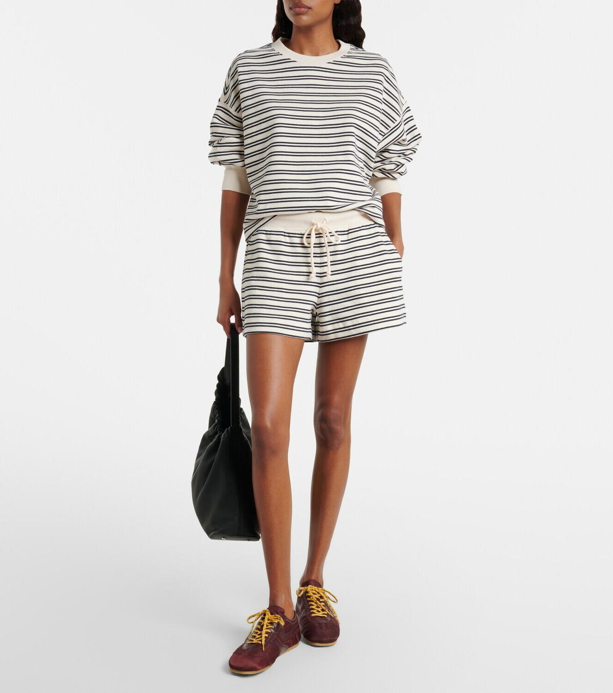 Velvet Isabelle striped cotton jersey sweatshirt