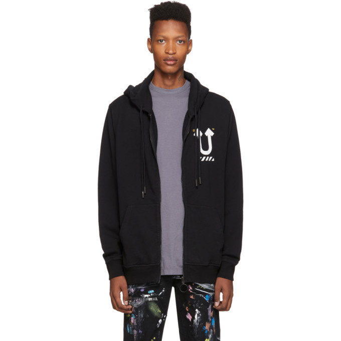 Photo: Off-White Black Undercover Edition Skeleton RVRS Arrows Zip Hoodie