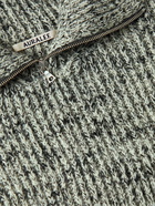 Auralee - Ribbed Wool and Alpaca-Blend Zip-Up Sweater - Gray