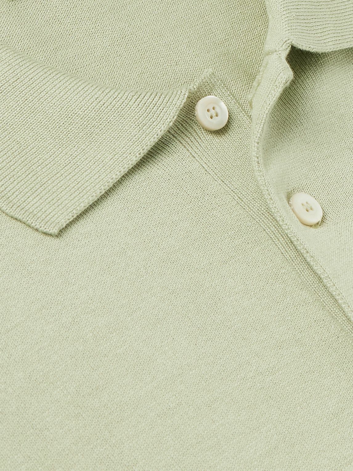 PIACENZA 1733 - Slim-Fit Silk and Cotton-Blend Polo Shirt - Green