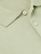 PIACENZA 1733 - Slim-Fit Silk and Cotton-Blend Polo Shirt - Green
