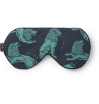 Desmond & Dempsey - Printed Cotton Eye Mask - Blue