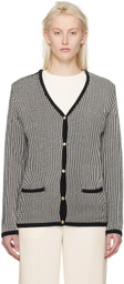 ANINE BING Black & White Dave Cardigan