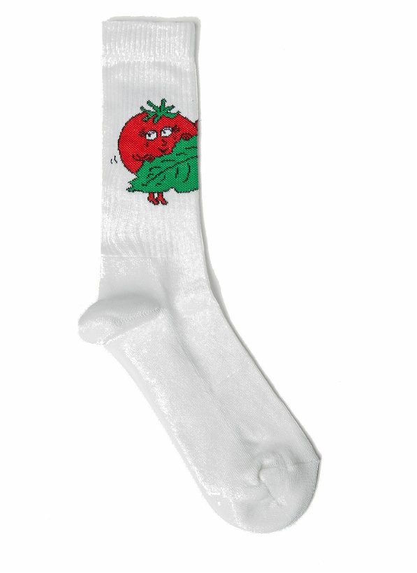 Photo: Sky High Farm Workwear - Tomatoes Socks in White