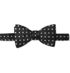 Favourbrook - Pickwick Polka-Dot Silk-Jacquard Pre-Tied Bow Tie - Black