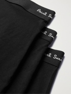 PAUL SMITH - Three-Pack Stretch-Cotton Boxer Briefs - Black - XL