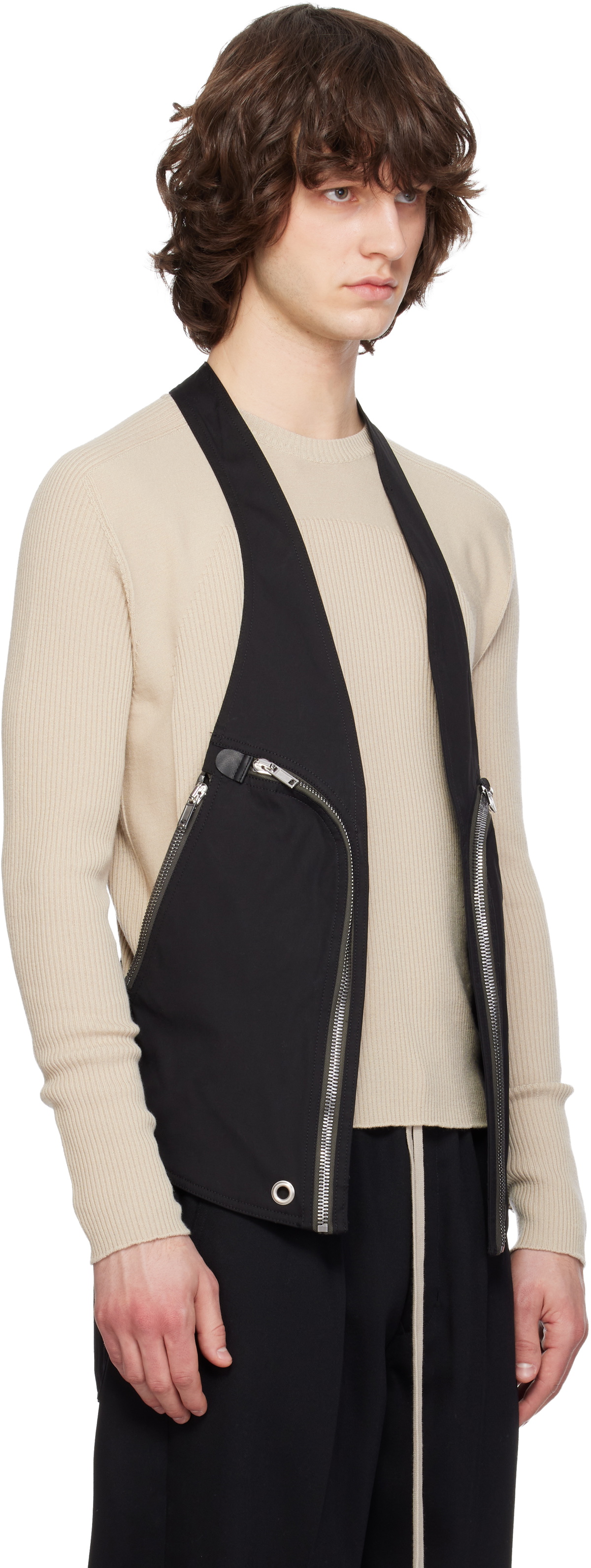 Rick Owens Black Temple Bauhaus Vest