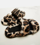 Dolce&Gabbana Leopard-print shearling slides
