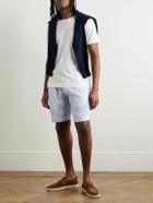 Massimo Alba - Kevin Straight-Leg Pleated Linen Drawstring Shorts - Blue