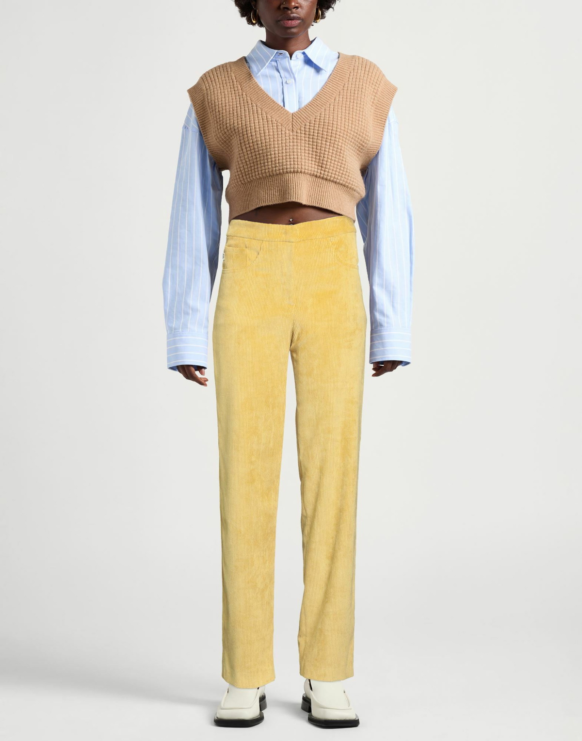 Jijil Womens Pants Mustard