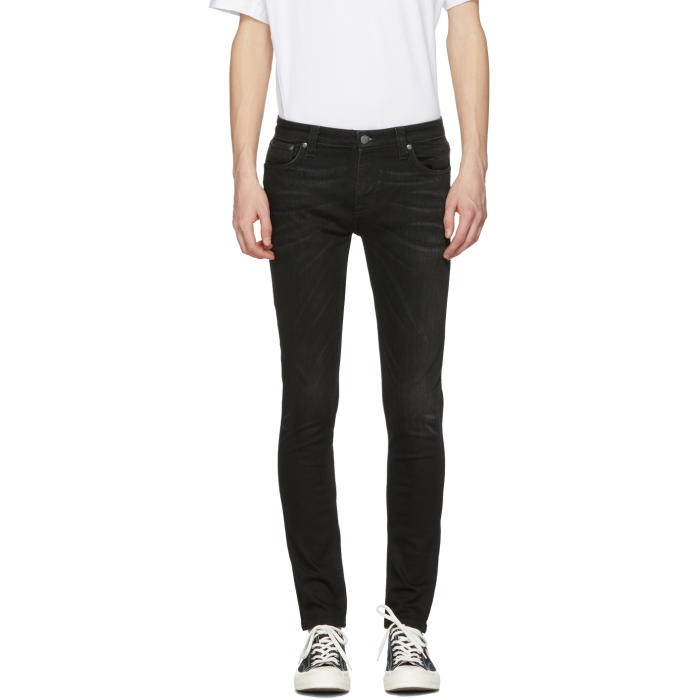 Photo: Nudie Jeans Black Skinny Lin Jeans