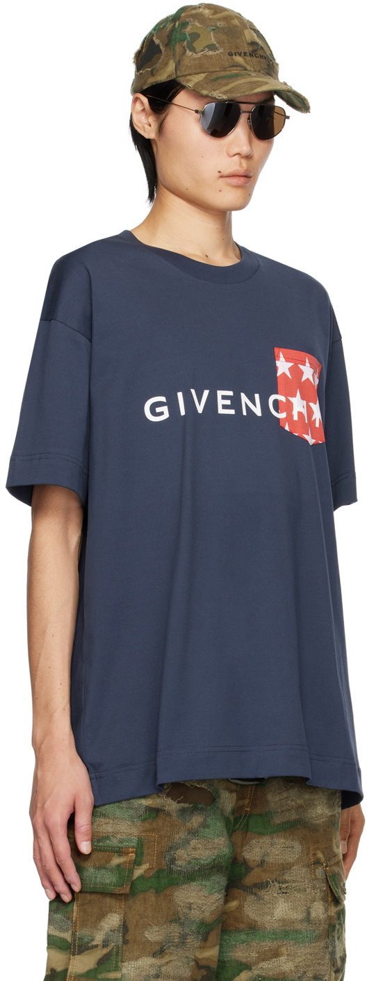 Givenchy Navy Pocket T Shirt Givenchy