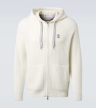Brunello Cucinelli Ribbed-knit cashmere zip-up hoodie