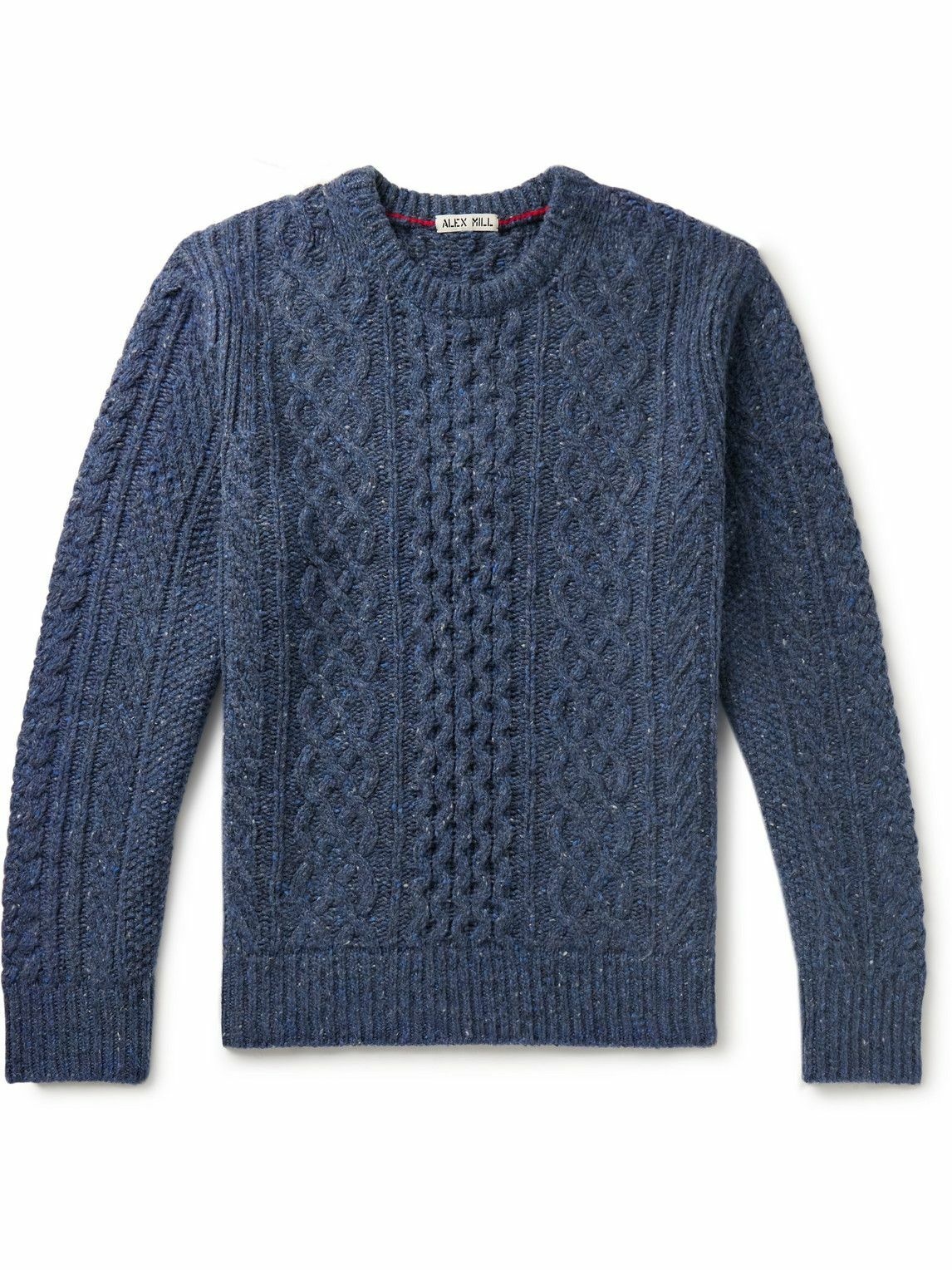 Photo: Alex Mill - Cable-Knit Merino Wool-Blend Sweater - Blue