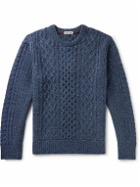 Alex Mill - Cable-Knit Merino Wool-Blend Sweater - Blue
