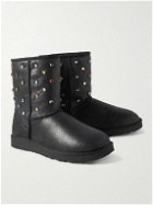 UGG Australia - Gallery Dept. Classic Short Regenerate Shearling-Lined Embellished Leather Boots - Black
