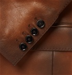 Berluti - Brown Slim-Fit Leather Blazer - Brown