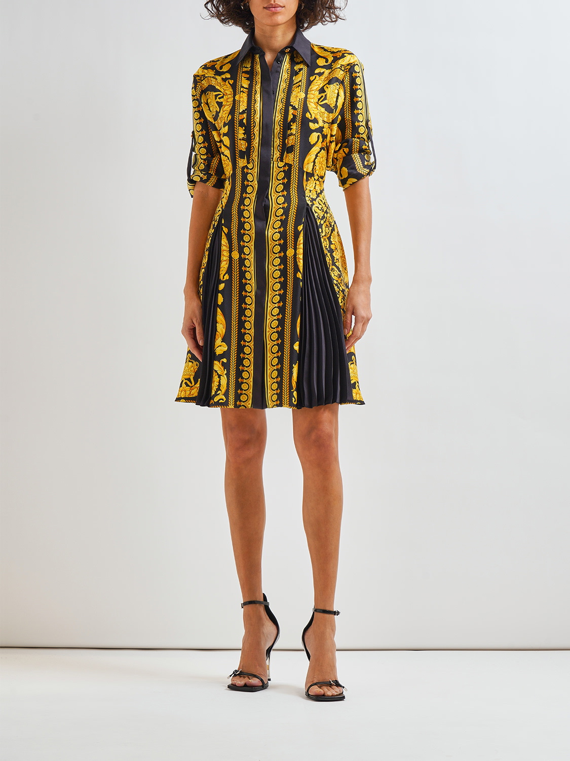 Versace Silk Dress Versace Jersey Dress Cutout Embellished Ribbed  Cotton-blend Jersey Maxi Dress White IT36