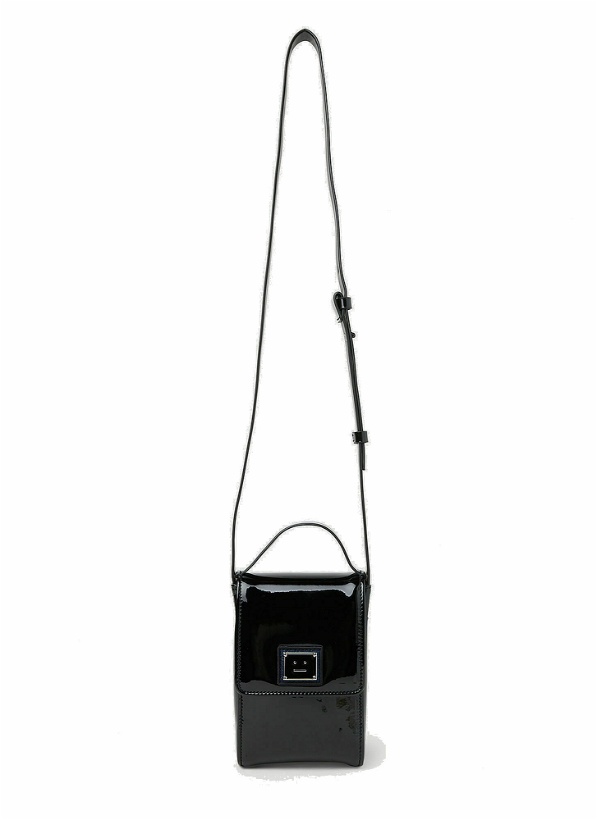 Photo: Acne Studios - Face Plaque Mini Crossbody Bag in Black