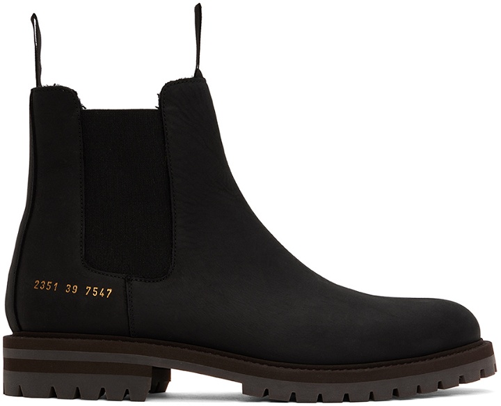 Photo: Common Projects Black Winter Chelsea Boots