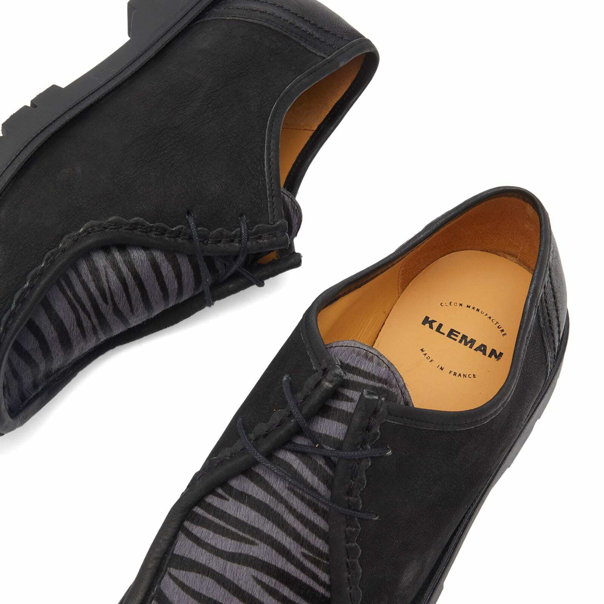 KLEMAN Men's Padrini Zebra Shoe in Black/White KLEMAN