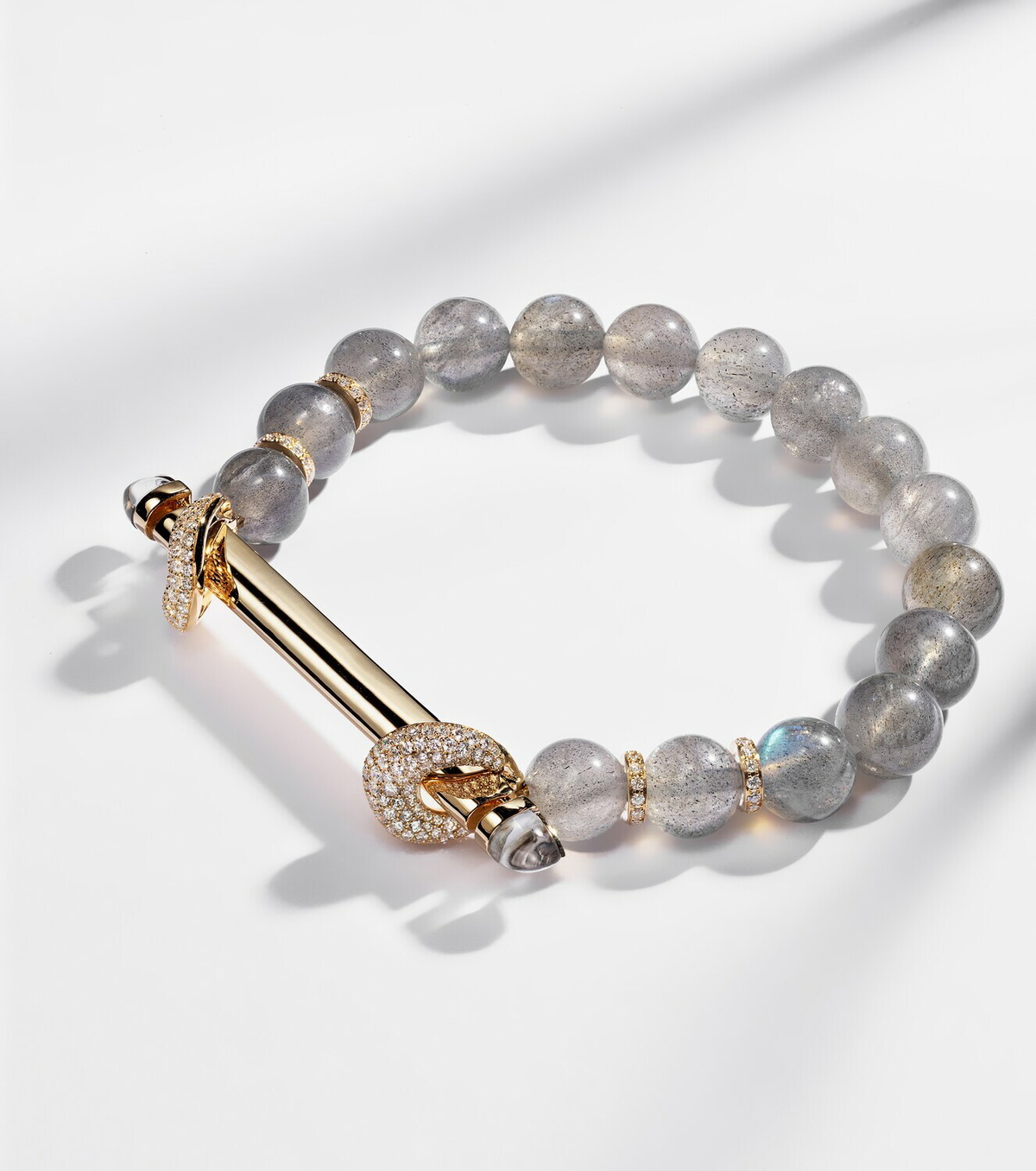 Ananya Chakra 18kt gold bracelet with diamonds and gemstones