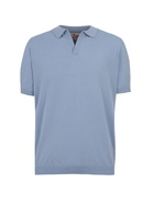 MC2 Saint Barth Light Blue Buttonless Knitted Polo Shirt Sloan