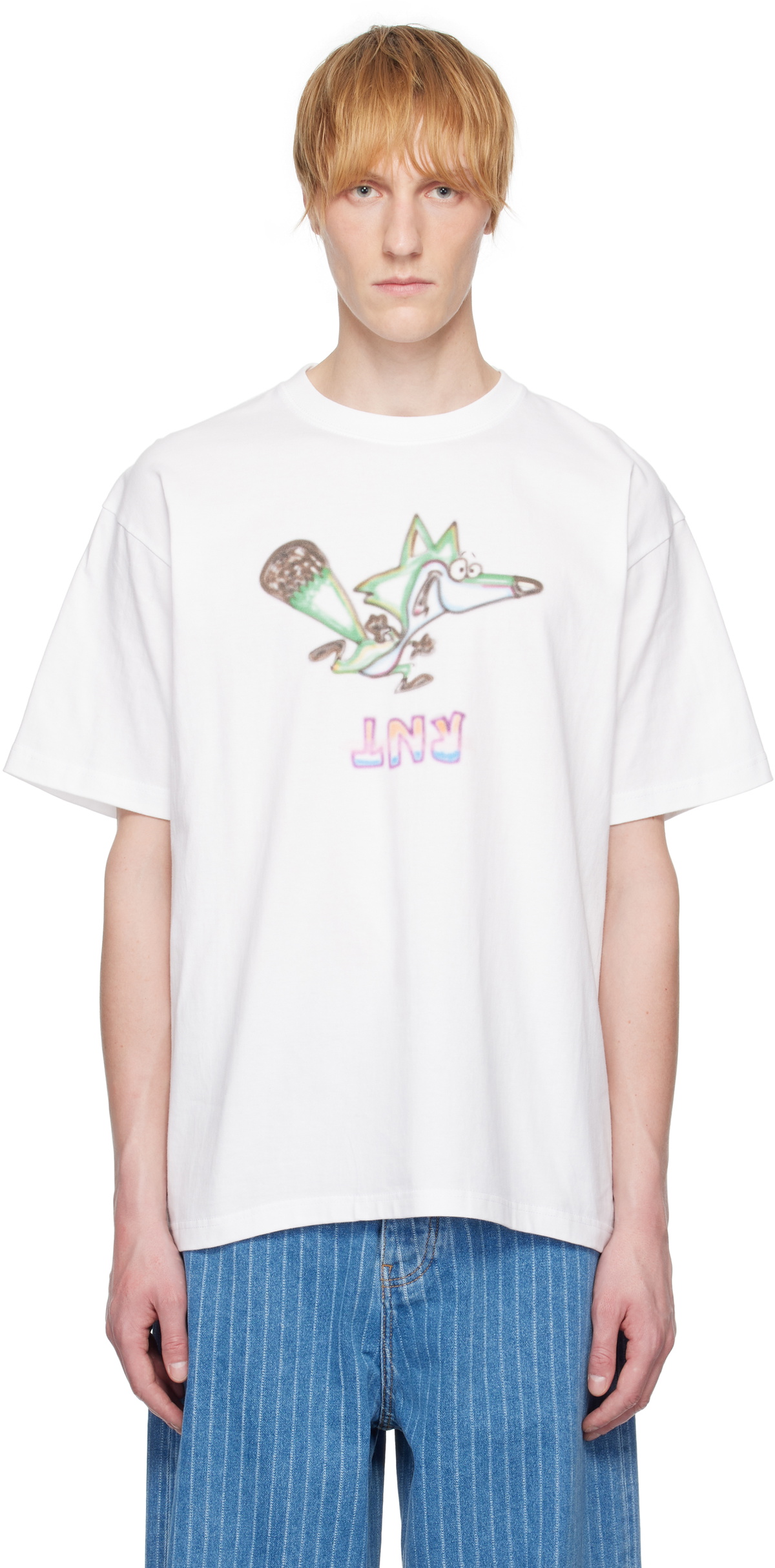 RICE NINE TEN White Scribbles T-shirt