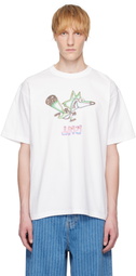 RICE NINE TEN White Scribbles T-shirt