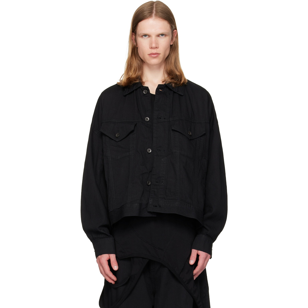 Julius Black Thorn Denim Jacket Julius