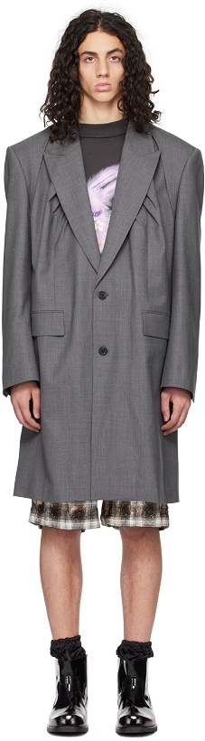 Photo: We11done Gray Two-Button Coat