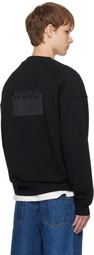 Hugo Black Bonded-Logo Sweatshirt