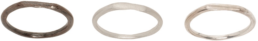 Photo: Pearls Before Swine Silver Polished Spliced Band Ring Set