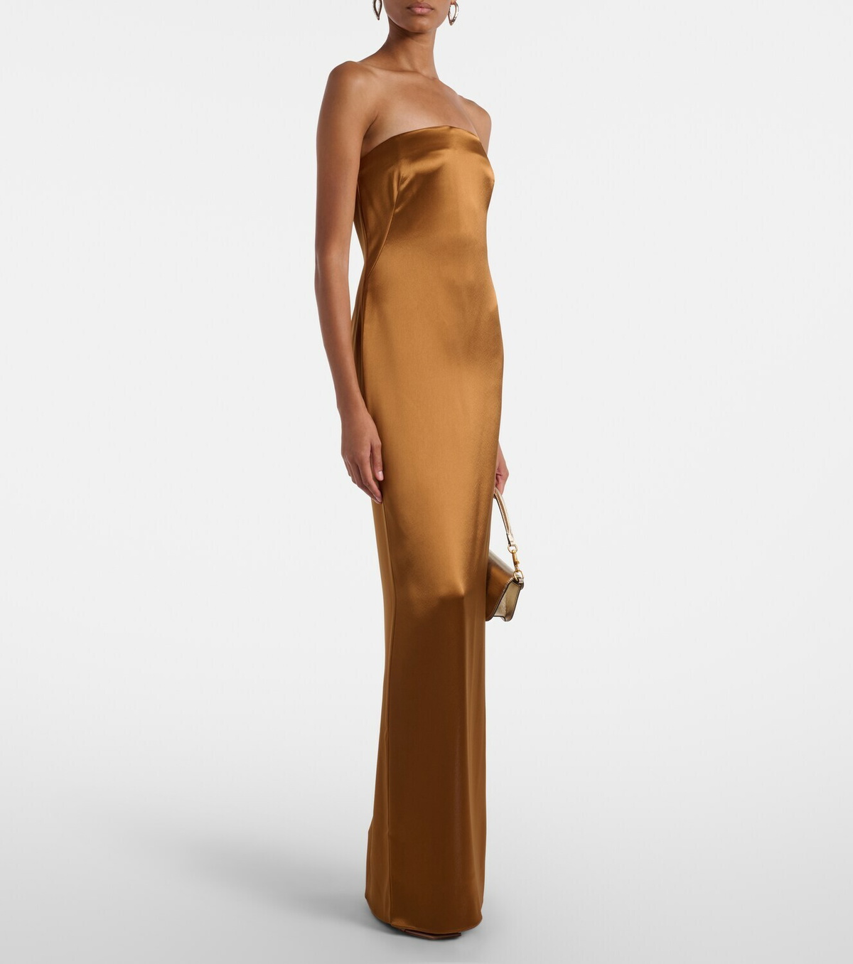 Galvan Satin bustier gown