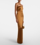 Galvan Satin bustier gown