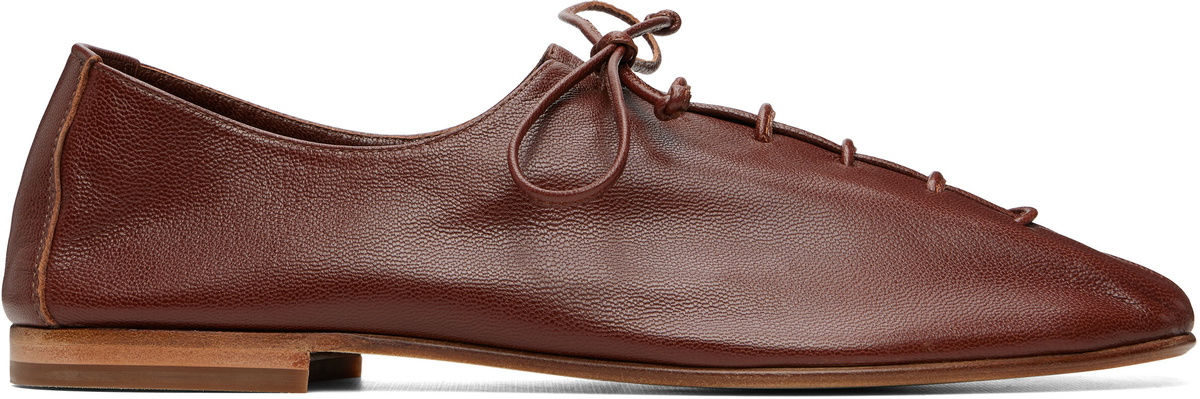 HEREU Brown Plegada Shiny Loafers