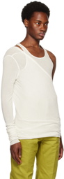 Rick Owens White Ziggy Banana Tank Top