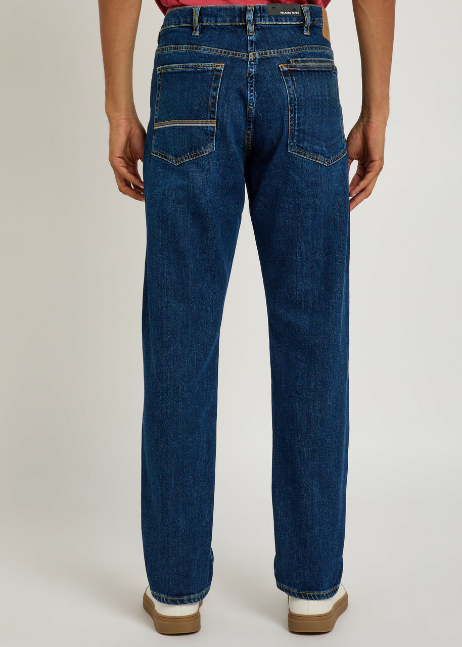 PS Paul Smith Relaxed Tapered-leg Denim Jeans Mid Blu