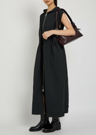 Studio Nicholson Hooded Drawstring Midi Dress Dark Purple