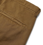 Aspesi - Tapered Garment-Dyed Cotton-Twill Trousers - Brown