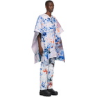 S.R. STUDIO. LA. CA. Pink SOTO Hand-Dyed Denim Long Poncho
