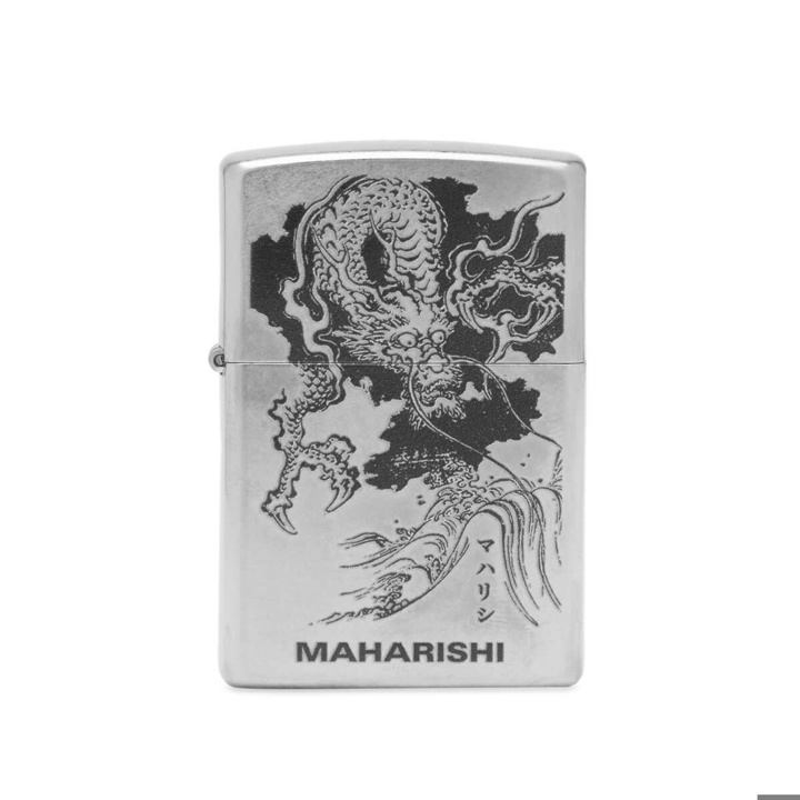 Photo: Maharishi Men's Engraved Zippo in Silver