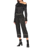Monse High-rise polka-dot stretch wool pants