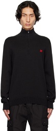 Hugo Black Half-Zip Sweater
